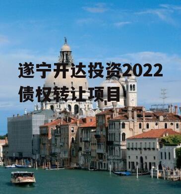 遂宁开达投资2022债权转让项目