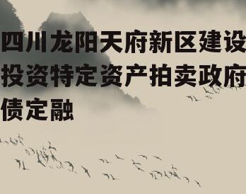 四川龙阳天府新区建设投资特定资产拍卖政府债定融
