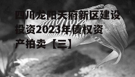 四川龙阳天府新区建设投资2023年债权资产拍卖【三】