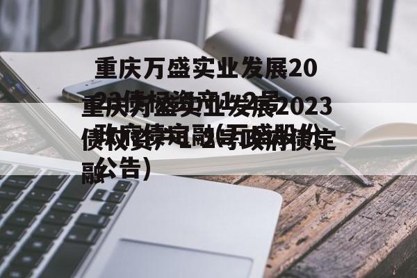 重庆万盛实业发展2023债权资产1-2号政府债定融(万盛股份公告)