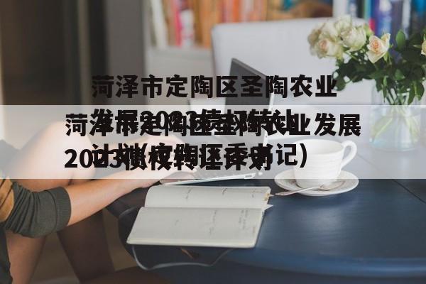 菏泽市定陶区圣陶农业发展2023债权转让计划(定陶区委书记)