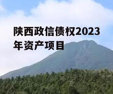 陕西政信债权2023年资产项目