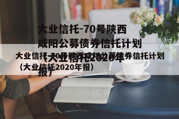 大业信托-70号陕西咸阳公募债券信托计划（大业信托2020年报）