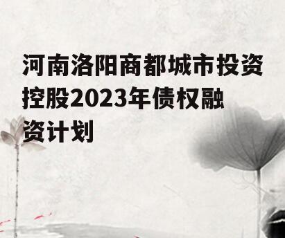 河南洛阳商都城市投资控股2023年债权融资计划