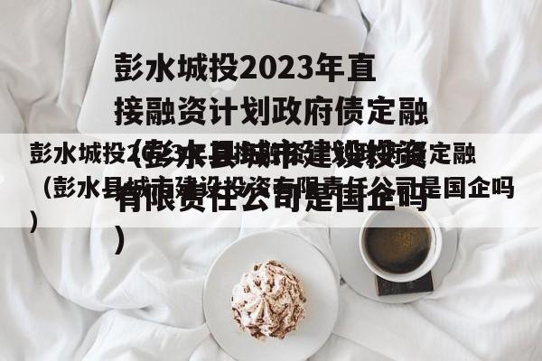 彭水城投2023年直接融资计划政府债定融（彭水县城市建设投资有限责任公司是国企吗）