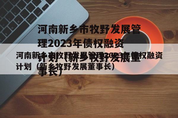 河南新乡市牧野发展管理2023年债权融资计划（新乡牧野发展董事长）