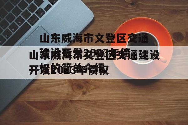 山东威海市文登区交通建设开发2023年债权的简单介绍