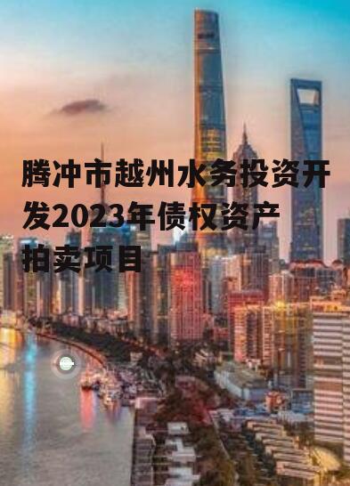 腾冲市越州水务投资开发2023年债权资产拍卖项目