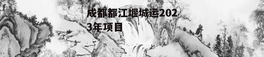 成都都江堰城运2023年项目