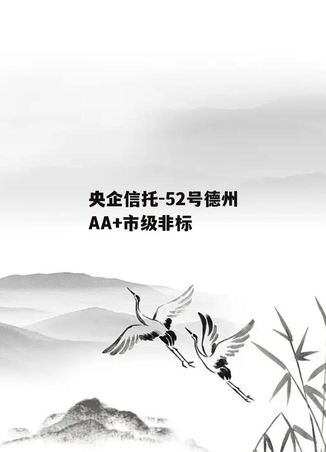 央企信托-52号德州AA+市级非标