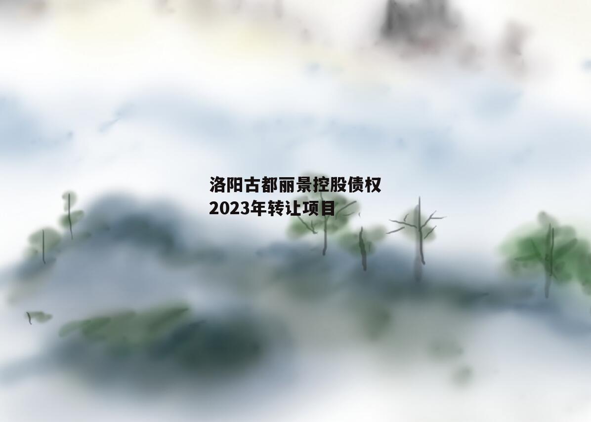 洛阳古都丽景控股债权2023年转让项目