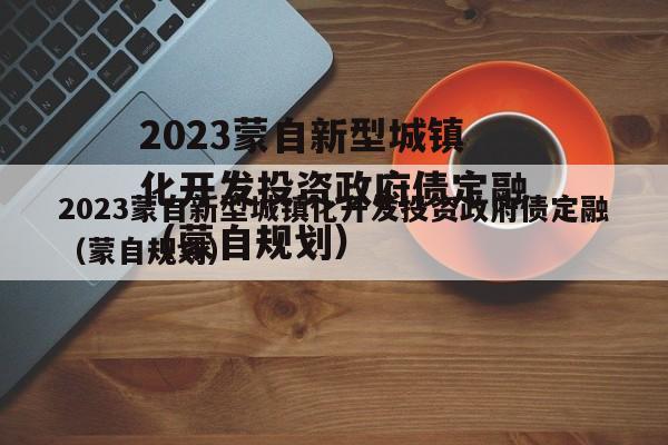 2023蒙自新型城镇化开发投资政府债定融（蒙自规划）