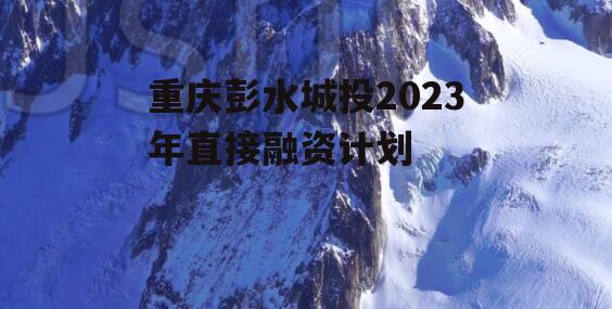 重庆彭水城投2023年直接融资计划