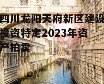 四川龙阳天府新区建设投资特定2023年资产拍卖