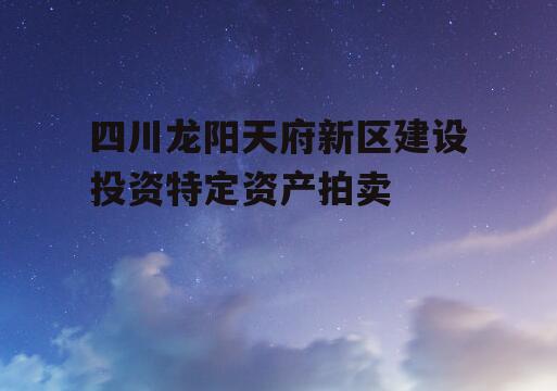 四川龙阳天府新区建设投资特定资产拍卖