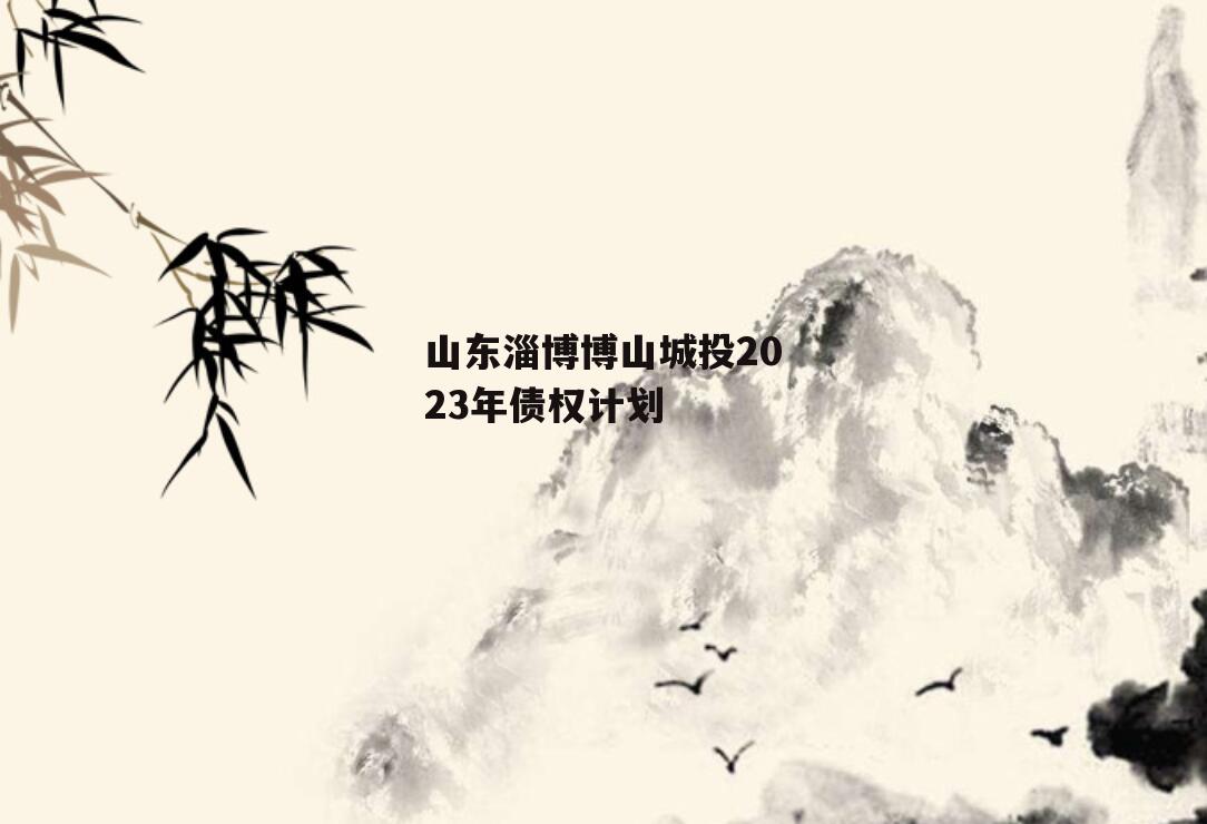 山东淄博博山城投2023年债权计划