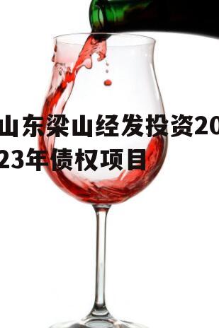 山东梁山经发投资2023年债权项目