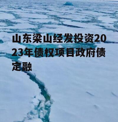 山东梁山经发投资2023年债权项目政府债定融