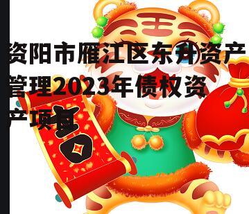 资阳市雁江区东升资产管理2023年债权资产项目