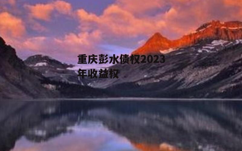 重庆彭水债权2023年收益权