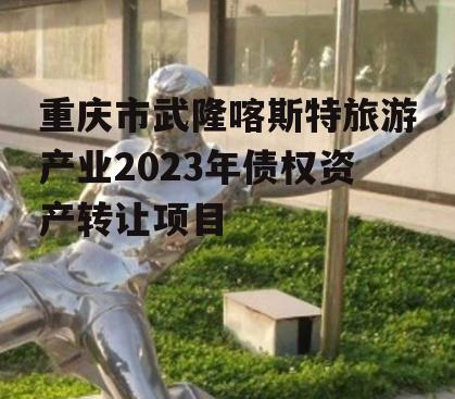 重庆市武隆喀斯特旅游产业2023年债权资产转让项目