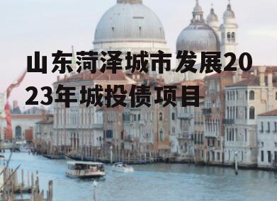 山东菏泽城市发展2023年城投债项目