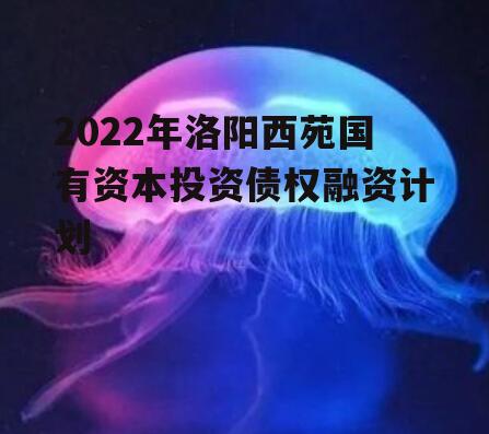 2022年洛阳西苑国有资本投资债权融资计划