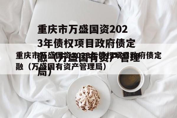 重庆市万盛国资2023年债权项目政府债定融（万盛国有资产管理局）