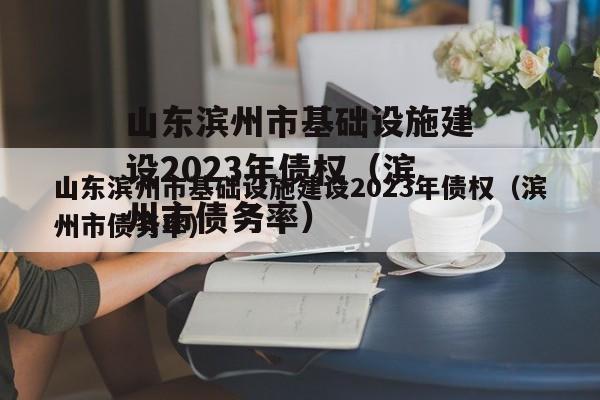 山东滨州市基础设施建设2023年债权（滨州市债务率）