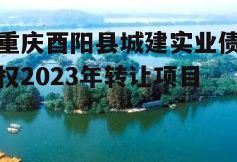 重庆酉阳县城建实业债权2023年转让项目