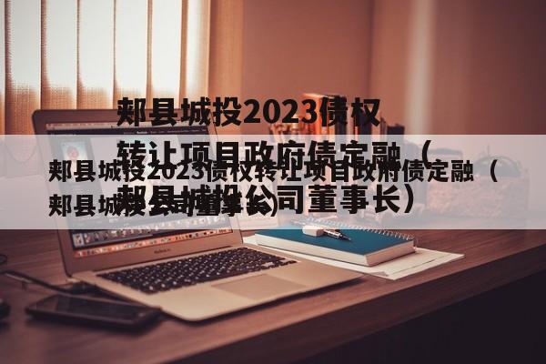 郏县城投2023债权转让项目政府债定融（郏县城投公司董事长）