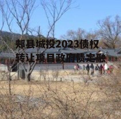 郏县城投2023债权转让项目政府债定融