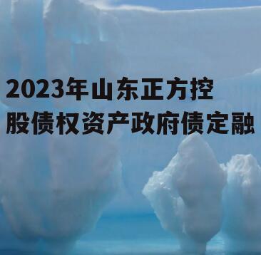 2023年山东正方控股债权资产政府债定融