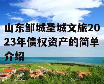 山东邹城圣城文旅2023年债权资产的简单介绍