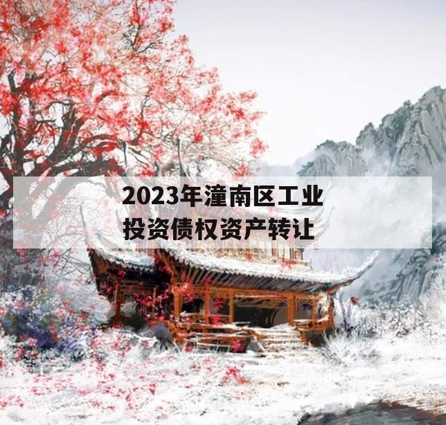 2023年潼南区工业投资债权资产转让