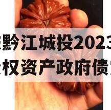 重庆黔江城投2023年债权资产政府债定融