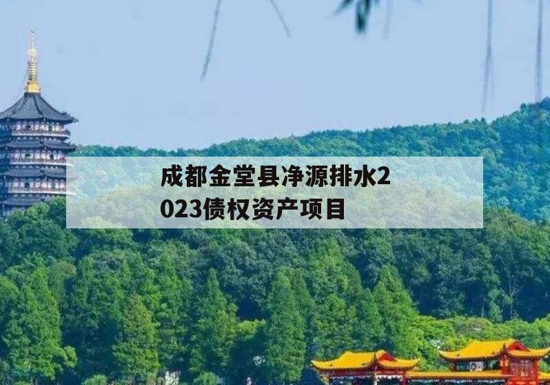 成都金堂县净源排水2023债权资产项目