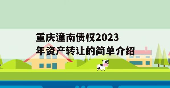 重庆潼南债权2023年资产转让的简单介绍