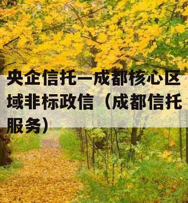 央企信托—成都核心区域非标政信（成都信托服务）