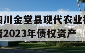 四川金堂县现代农业投资2023年债权资产