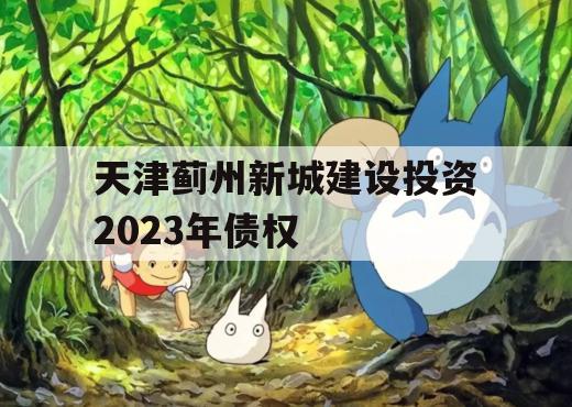 天津蓟州新城建设投资2023年债权