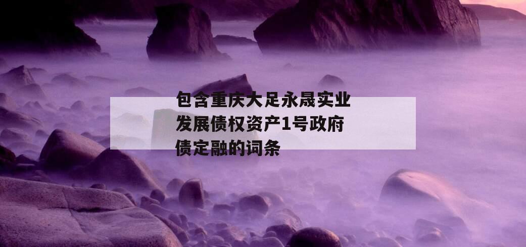 包含重庆大足永晟实业发展债权资产1号政府债定融的词条