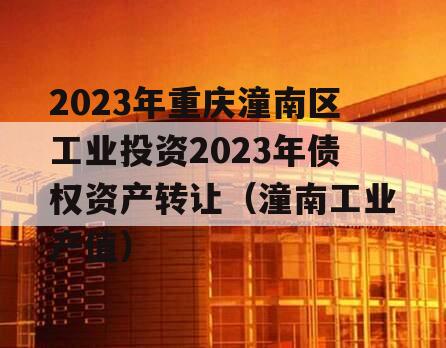 2023年重庆潼南区工业投资2023年债权资产转让（潼南工业产值）