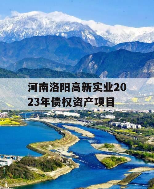 河南洛阳高新实业2023年债权资产项目