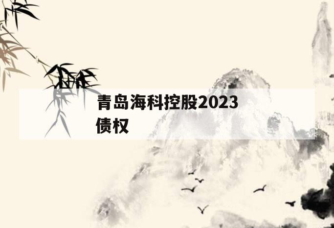 青岛海科控股2023债权