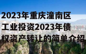 2023年重庆潼南区工业投资2023年债权资产转让的简单介绍