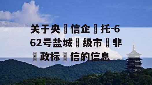 关于央‮信企‬托-662号盐城‮级市‬非‮政标‬信的信息