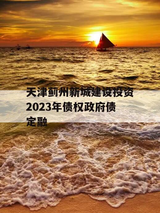 天津蓟州新城建设投资2023年债权政府债定融