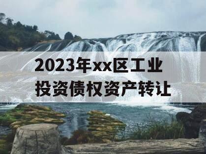 2023年xx区工业投资债权资产转让