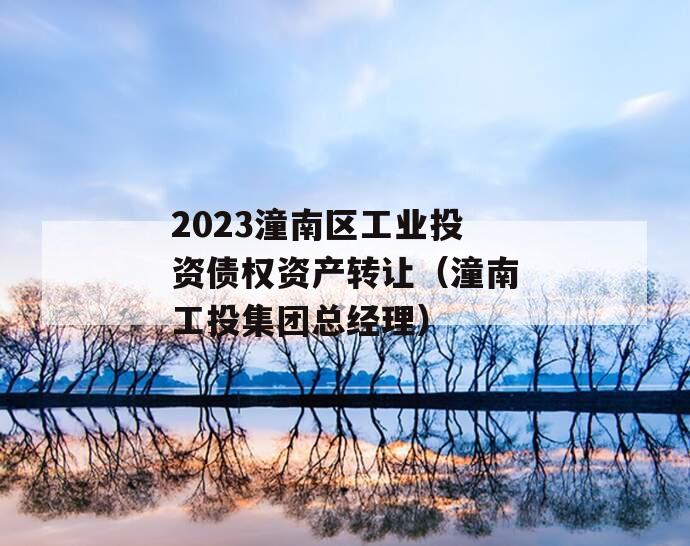 2023潼南区工业投资债权资产转让（潼南工投集团总经理）